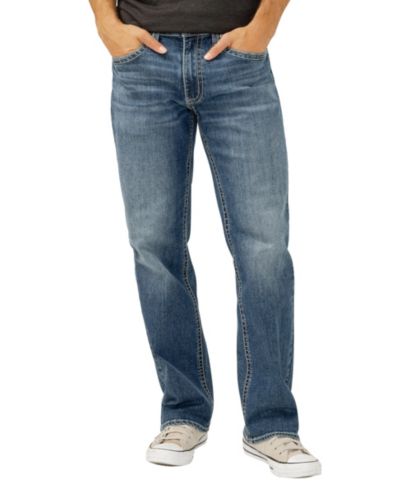 Silver Jeans Co. Мужские джинсы Gordie, прямой крой, свободного кроя