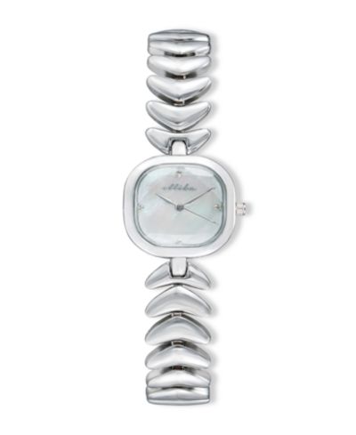 ETTIKA Metal Moderna Silver Plated Bracelet Watch, 80mm