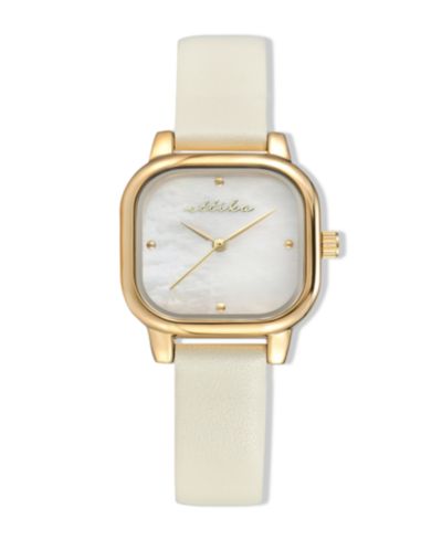 Часы ETTIKA Classic Square Gold Plated Leather Watch, 85mm
