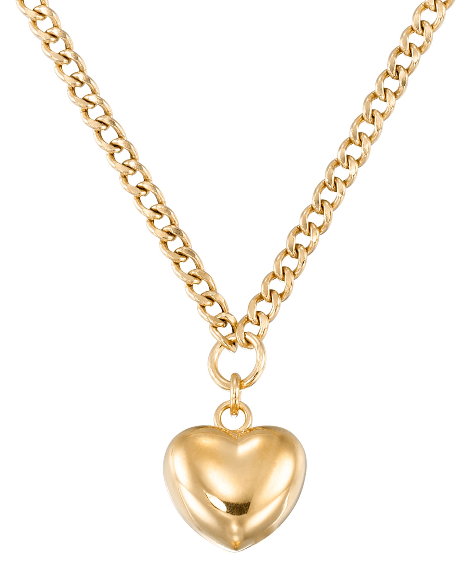 Ожерелье Macy's Extender Puff Heart 18k Yellow Gold Over Sterling Silver