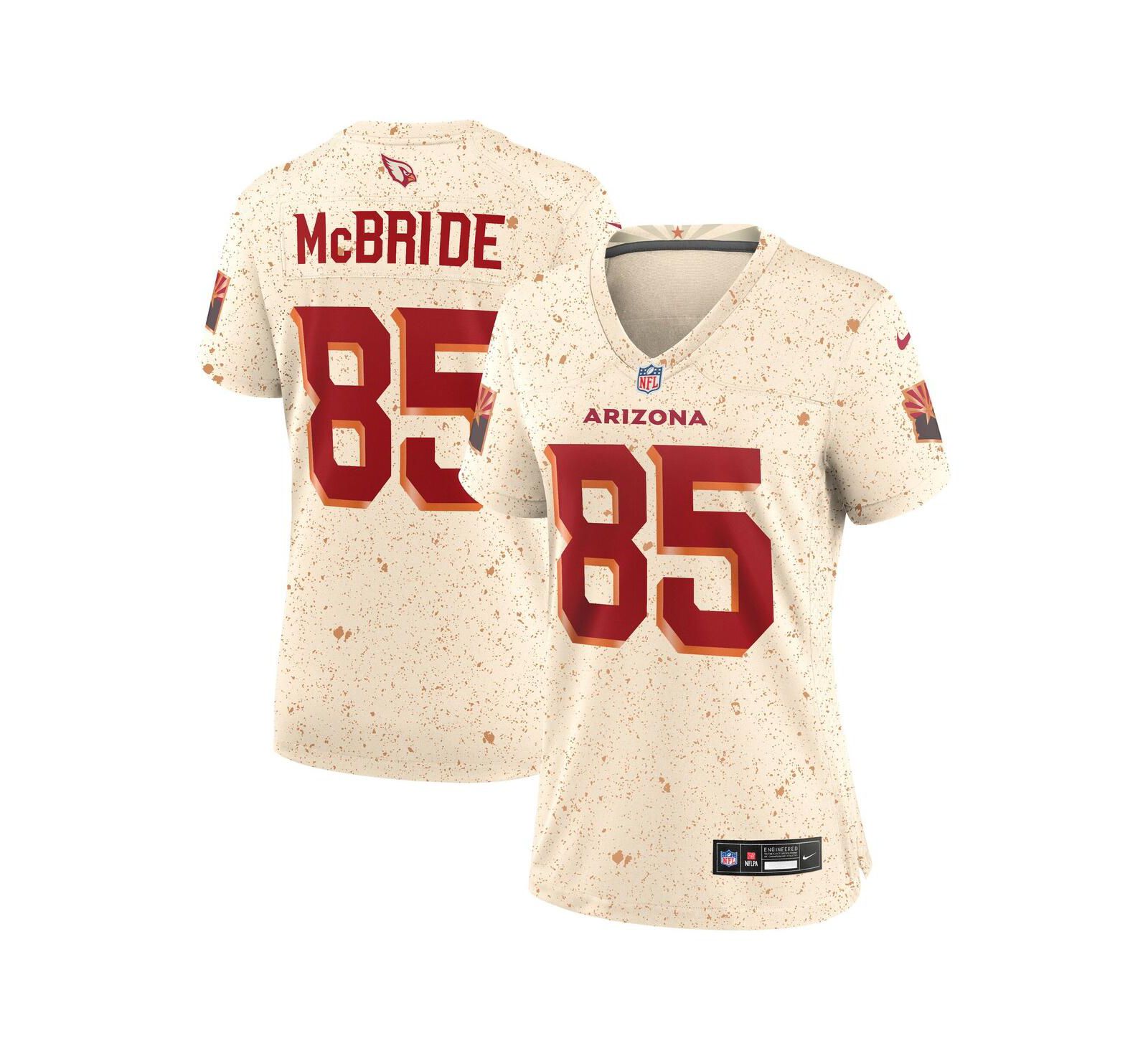 Женская игровая джерси Nike Trey McBride Arizona Cardinals 2025 Rivalries Collection, натуральный цвет