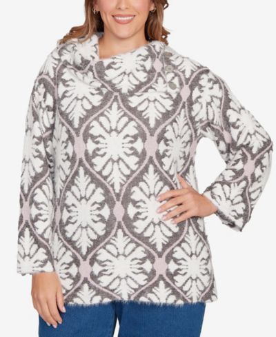 Ruby Rd. женский трикотажный топ Plus Size с жаккардовым узором