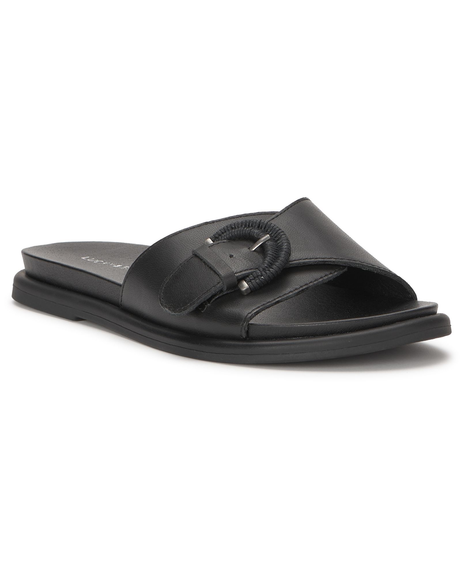 Lucky Brand Women's Suszie Buckle Slide Flat Sandals