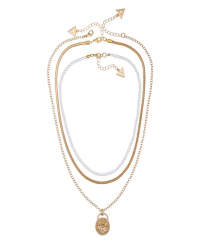 GUESS Multi-Layer Imitation Pearl Chain Necklace