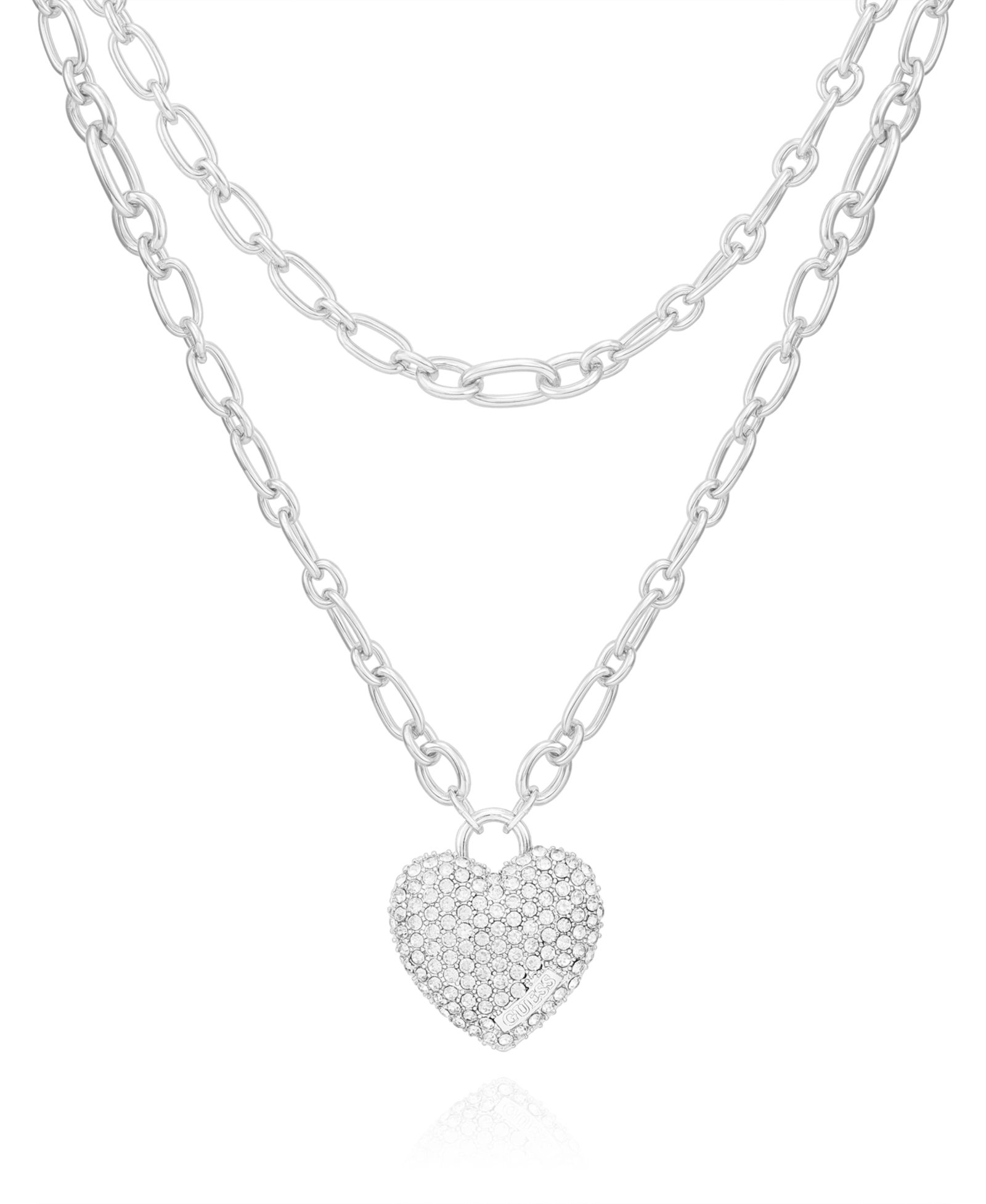 GUESS Подвеска-кулон Glass Stone Heart