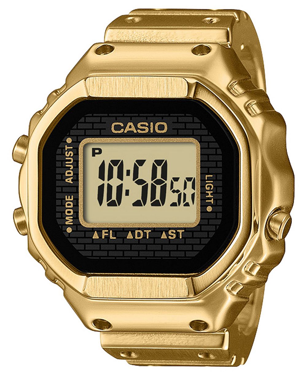 Casio Unisex Digital Gold-Tone Stainless Steel Ring Watch 19.5mm