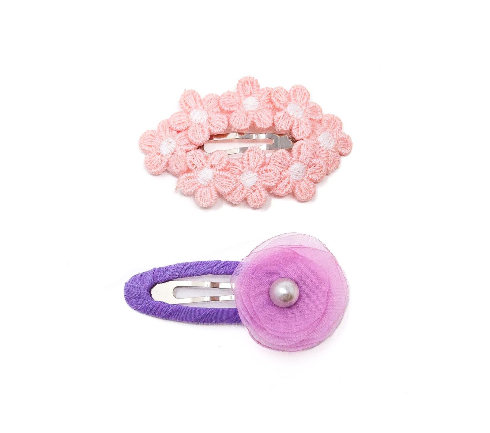 Puttisu Girls 2pc Hair Clip Set - Tulle Bloom Petals