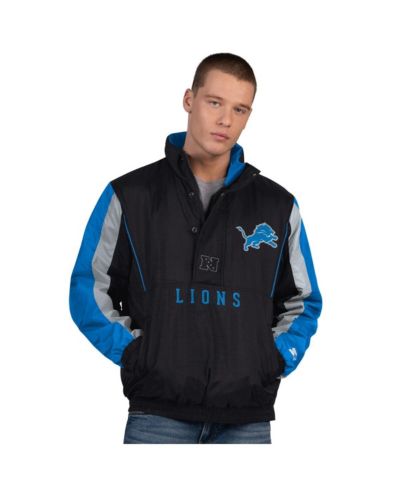 Starter мужская черная куртка Detroit Lions Thursday Night Gridiron с полумолнией