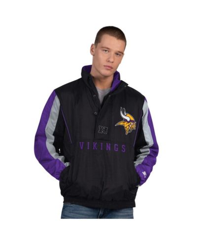 Starter Мужская черная куртка Minnesota Vikings Thursday Night Gridiron Half-Zip