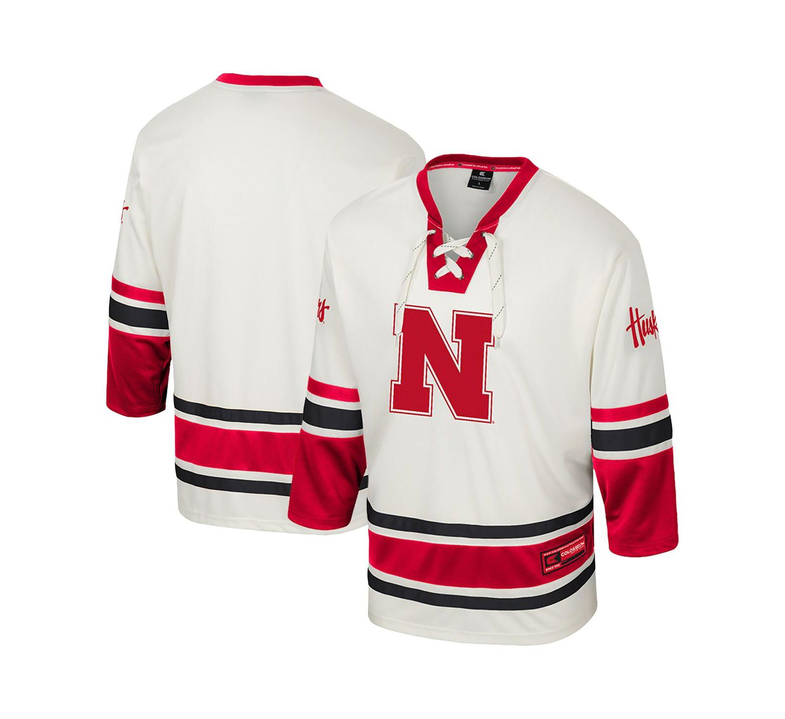 Мужская хоккейная джерси Colosseum Cream Nebraska Huskers Puck Proud