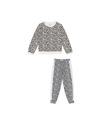 Mixed Up Clothing Детский комплект из свитшота и брюк джоггеров - Black/White-Hello