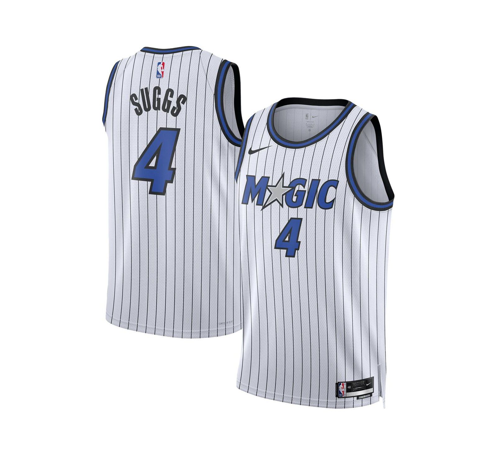 Nike Мужская и Женская джерси Jalen Suggs White Orlando Magic Swingman Association Edition
