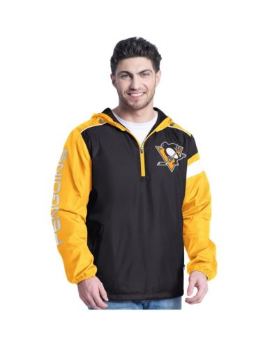 G-III Sports by Carl Banks Мужское худи с молнией Pittsburgh Penguins Black/Gold