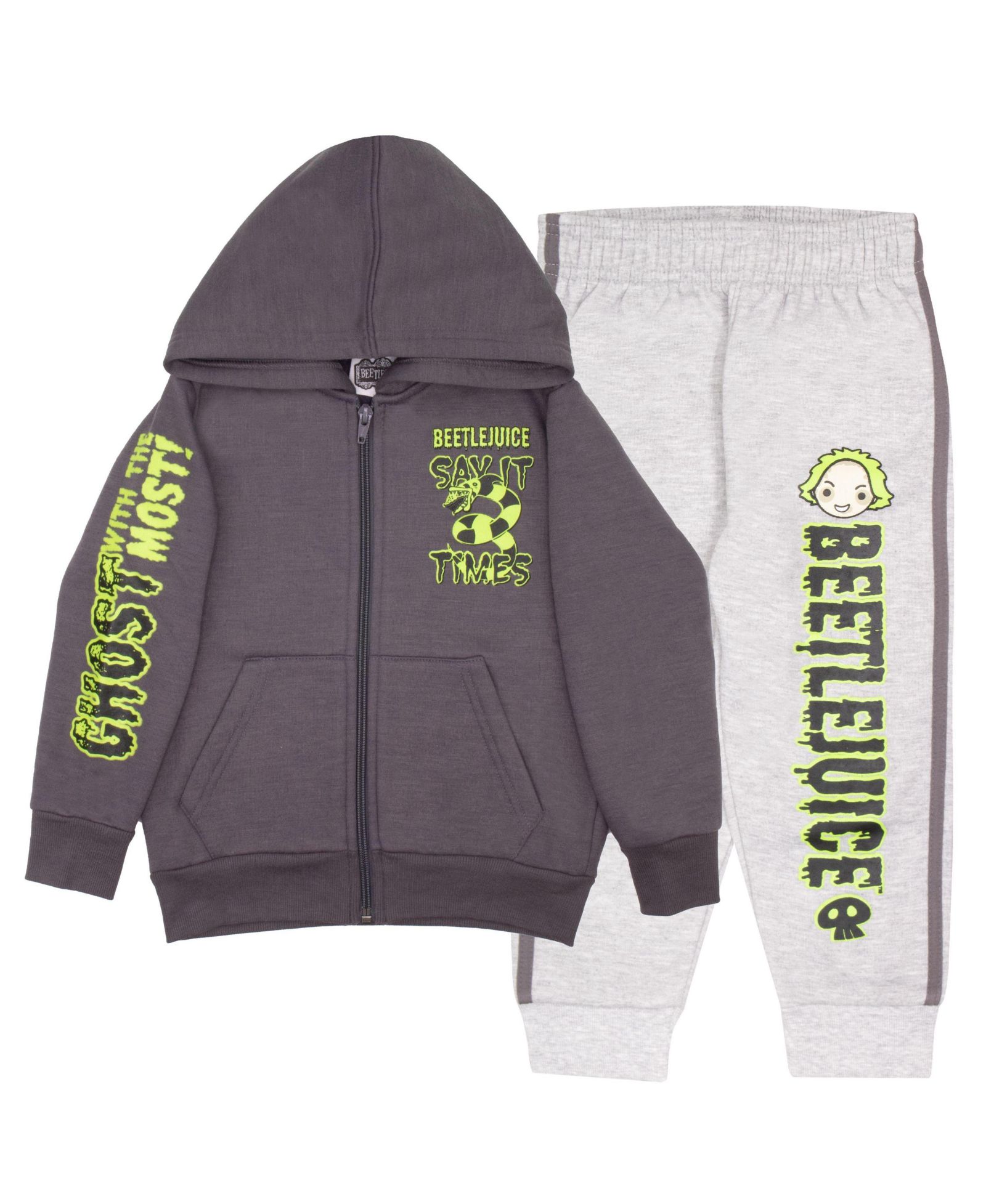 Комплект Beetlejuice Warner Bros Big Boys 2 Piece Fleece Hoodie и Sweatpants