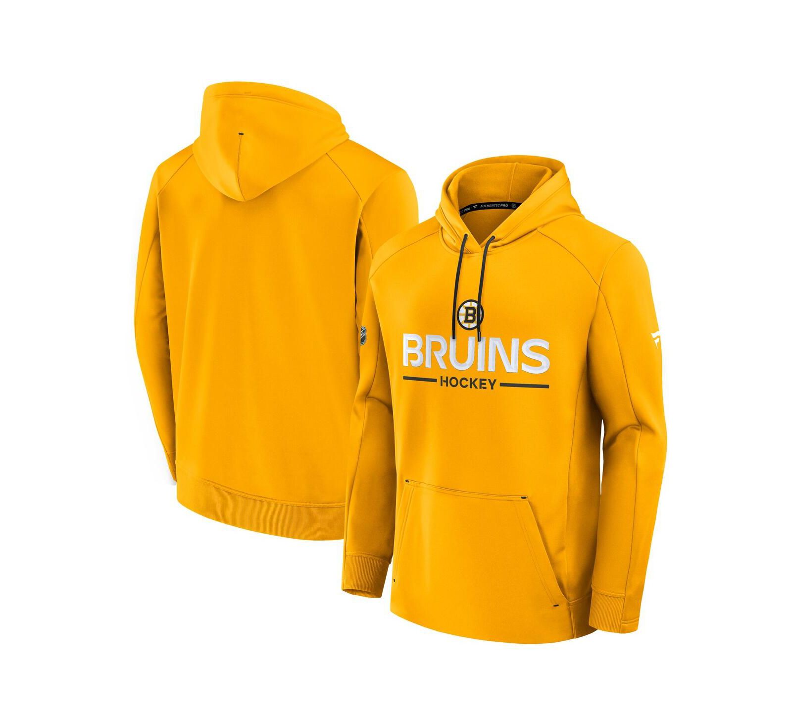Мужское худи Fanatics Gold Boston Bruins Authentic Pro Rink