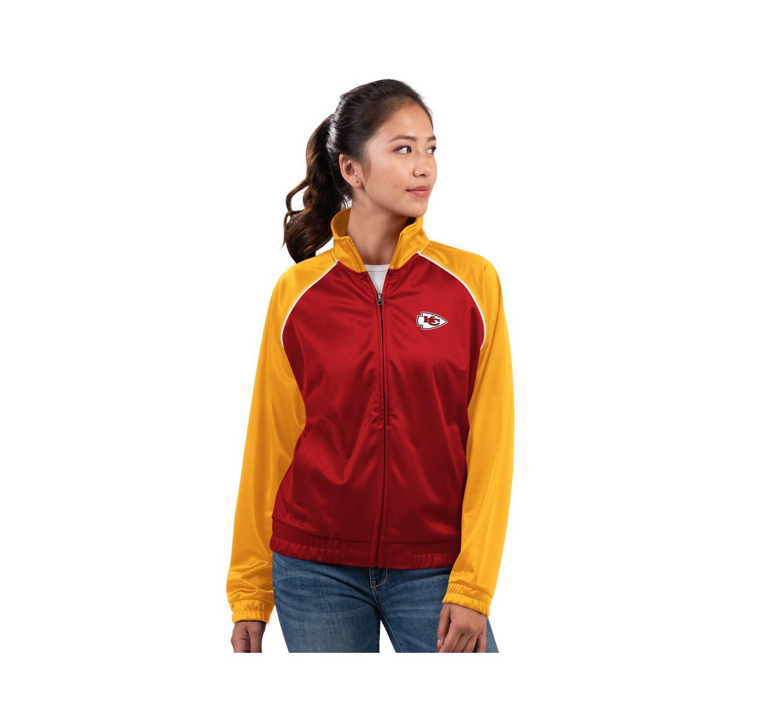 Женская спортивная куртка G-III 4Her by Carl Banks Kansas City Chiefs, красная, на молнии
