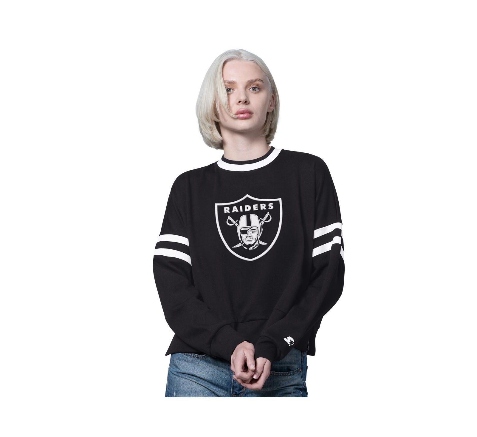 Женское укороченное худи Starter Las Vegas Raiders Black
