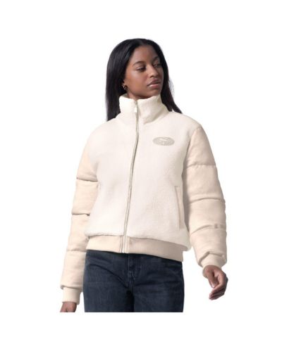 G-III 4Her by Carl Banks Женская куртка Sherpa Full-Zip Cream San Francisco 49ers