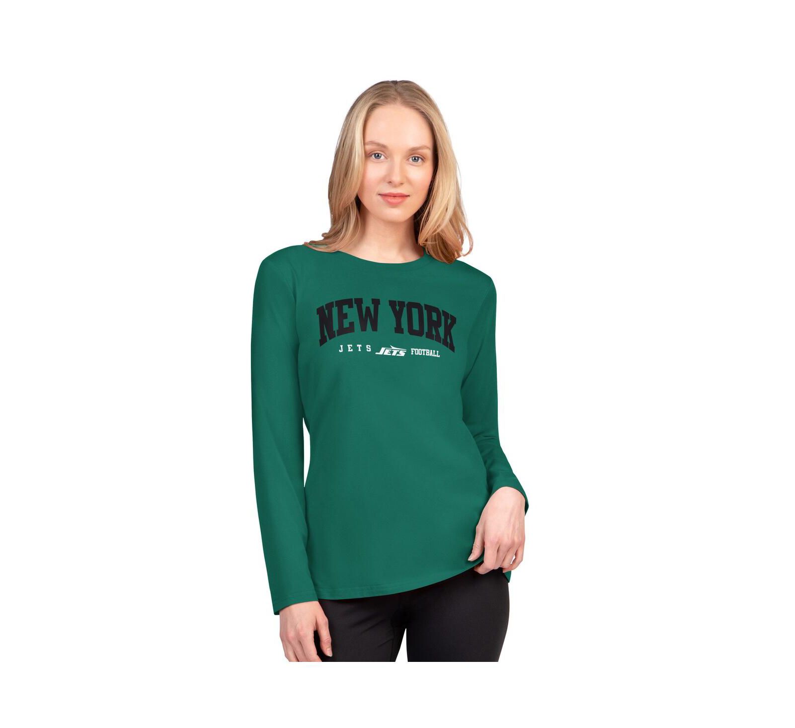 Женская футболка G-III 4Her by Carl Banks Green New York Jets Best Play Long Sleeve