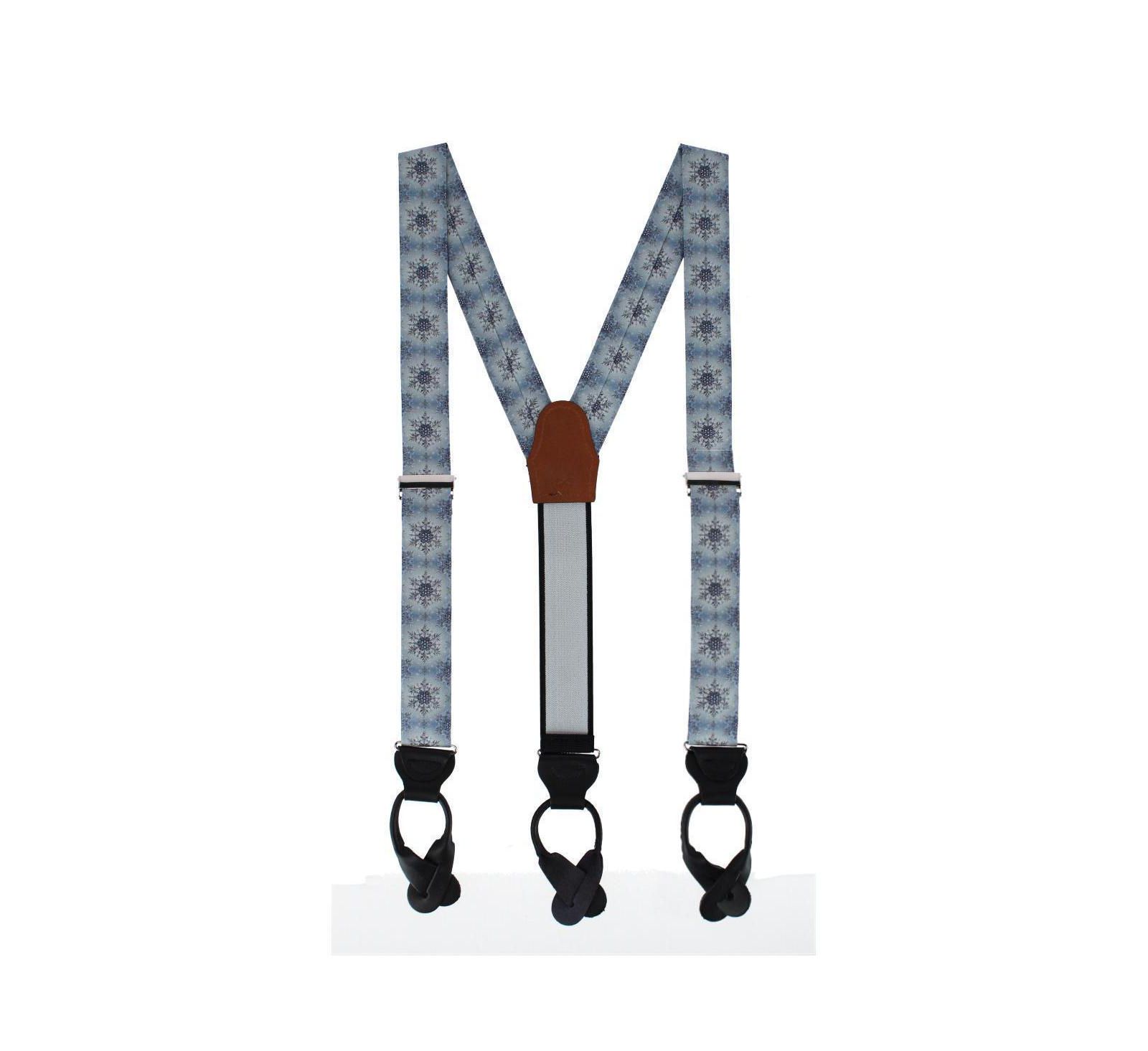 TRAFALGAR Men's Clarence The Classy Snowflake Silk Button End Brace