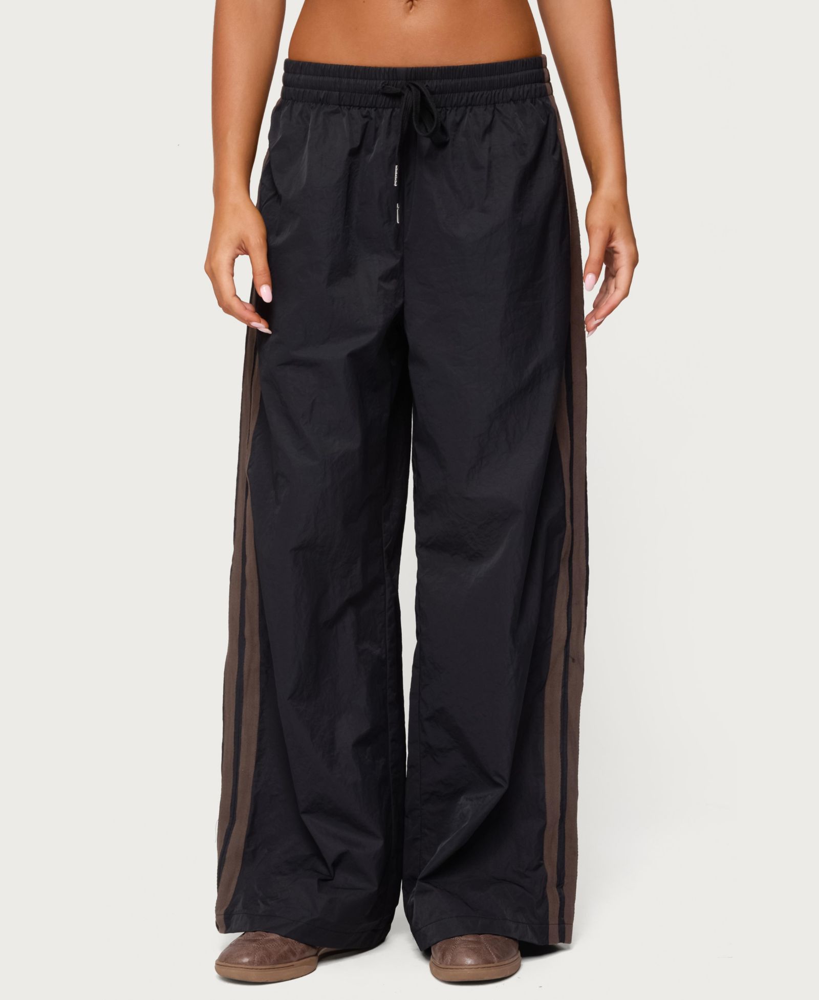 Edikted Women's Kieran Stripey Nylon Track Pants