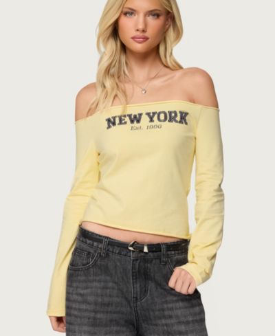 Женский топ Edikted New York Babe с открытыми плечами