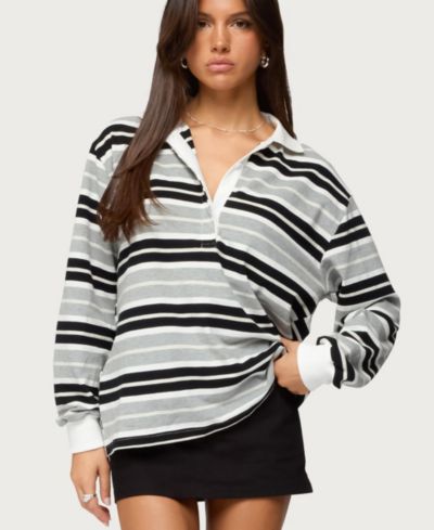 Edikted Women's Renya Striped Rugby Shirt