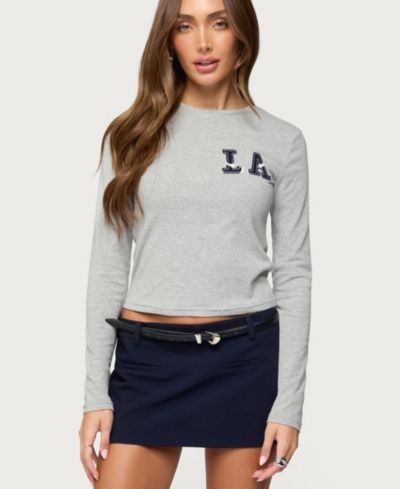 Edikted Women's La Girl Long Sleeve T Shirt