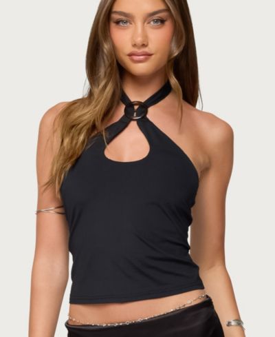 Женский топ Edikted Halsie Ring Cut Out Halter