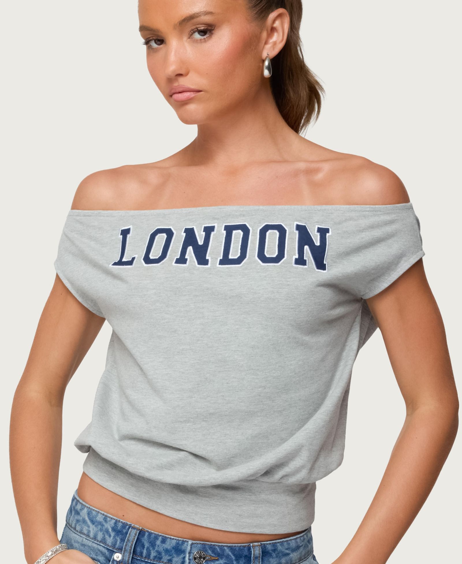 Edikted Женский топ с открытыми плечами So London