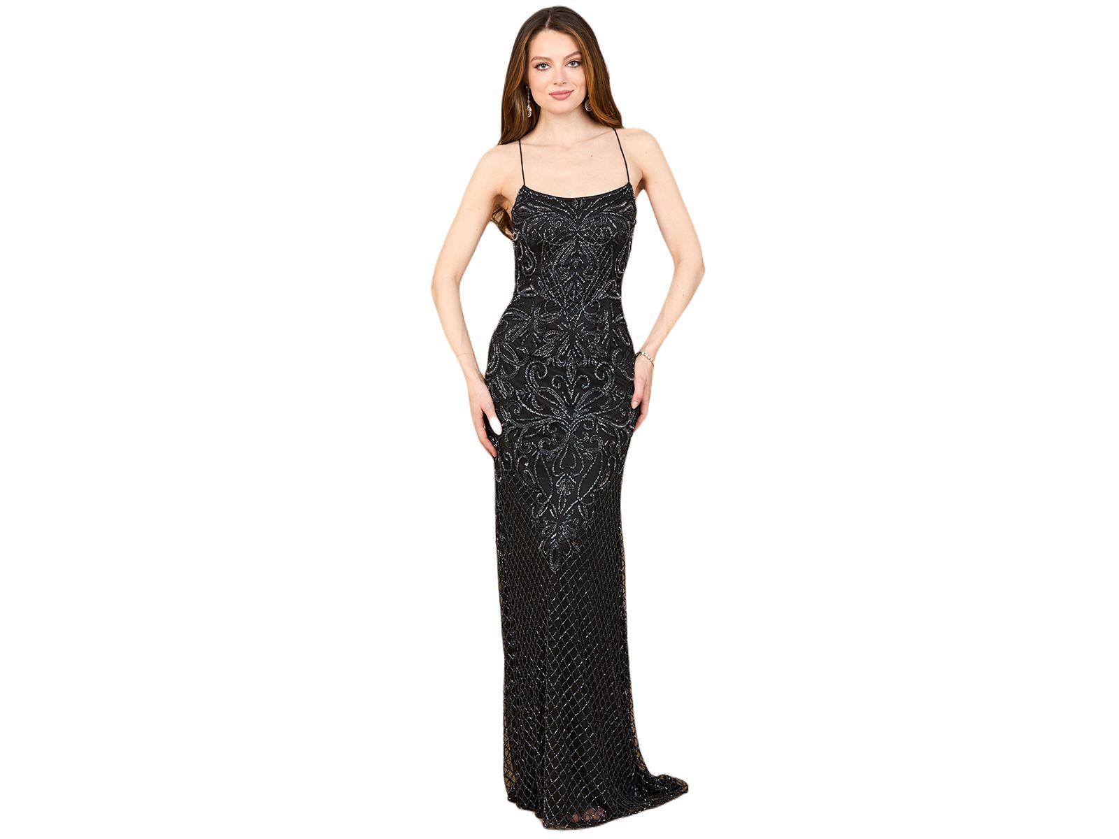 Платье Lara Women's Lace Up Open Back Beaded