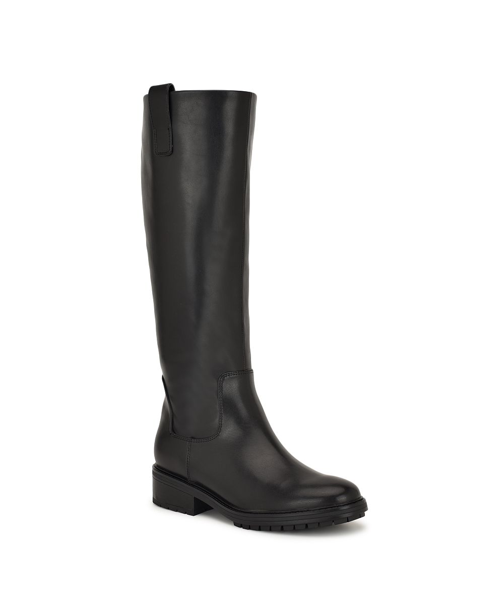 Nine West Women's Leigha Tall Block Heel Riding Boots