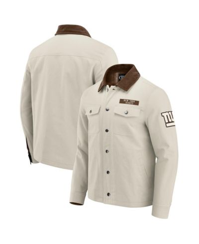 Мужская куртка Fanatics NFL x Darius Rucker Collection by Tan New York Giants Midweight Canvas Full-Button Jacket