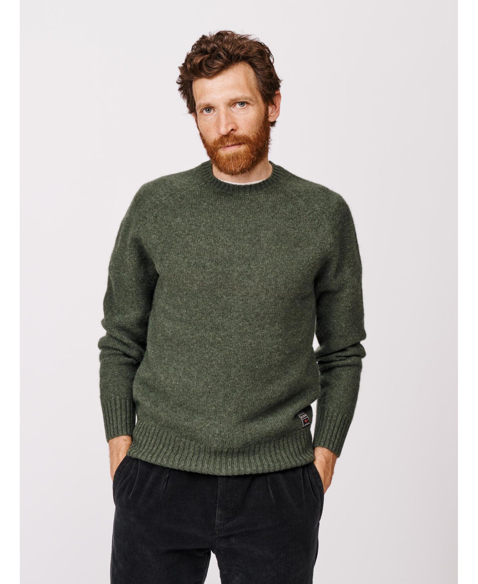 Aubin Men's Prestwick Shetland Crew Neck Sweater