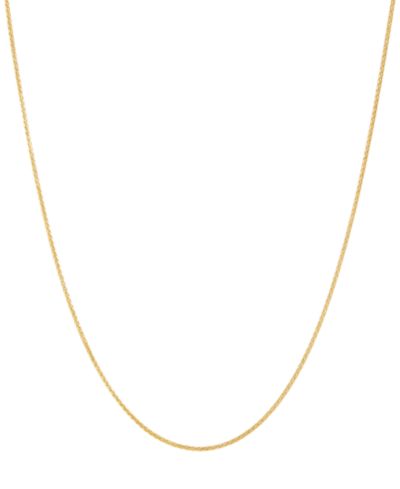Цепочка Macy's Solid Wheat Chain Necklace 14k Yellow Gold
