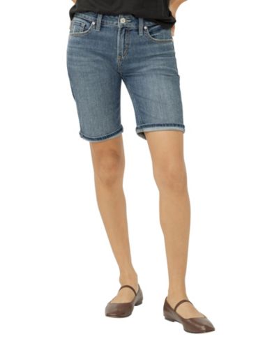 Женние шорты Silver Jeans Co. Women's Suki Mid Rise Curvy Fit Bermuda