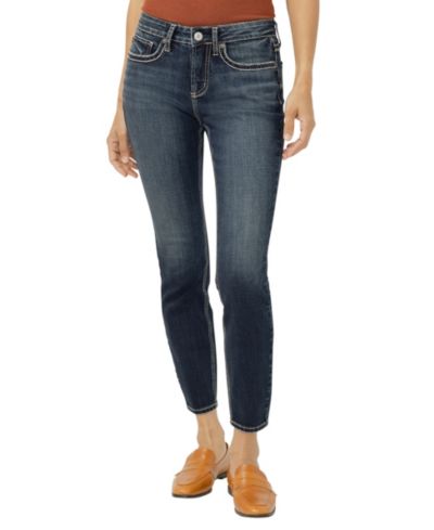 Silver Jeans Co. Women's Suki Mid Rise Curvy Fit Skinny Leg Jeans