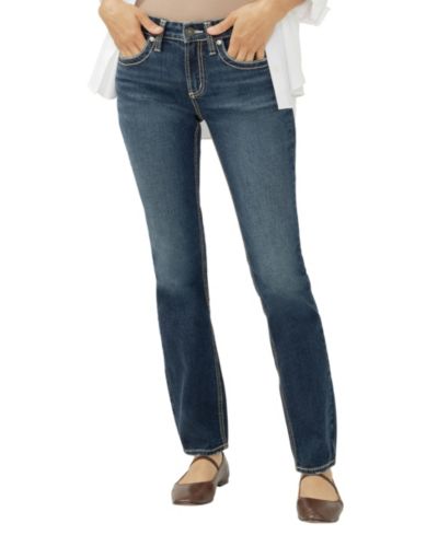 Женские джинсы Silver Jeans Co. Suki Mid Rise Curvy Fit Straight Leg