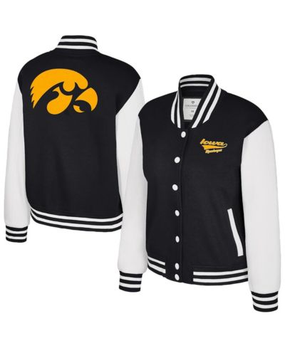 Colosseum Женская флисовая куртка Colosseum Women's Black Iowa Hawkeyes French Baguette Full snap Fleece Jacket