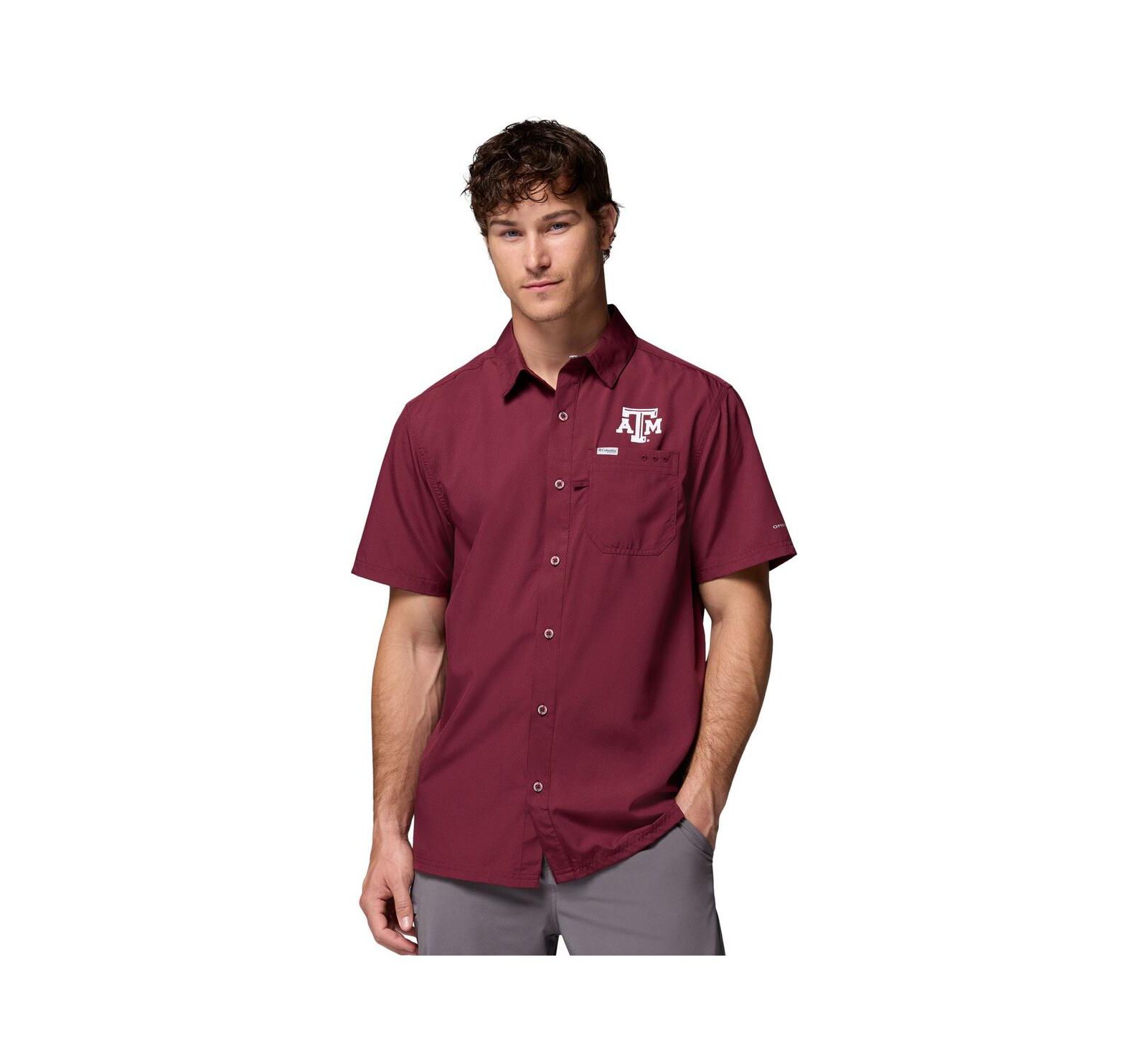 Columbia Men's Maroon Texas A&M Aggies Slack Tide Camp Button-Up Shirt