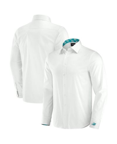 J. Palmer Мужская белая рубашка Miami Dolphins Long Sleeve Button-Up