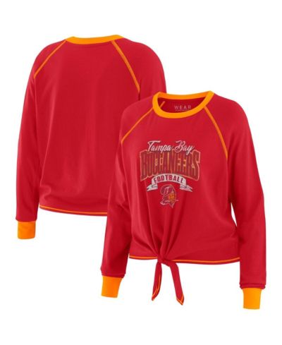 Женский топ WEAR by Erin Andrews Red/Orange Tampa Bay Buccaneers с завязками