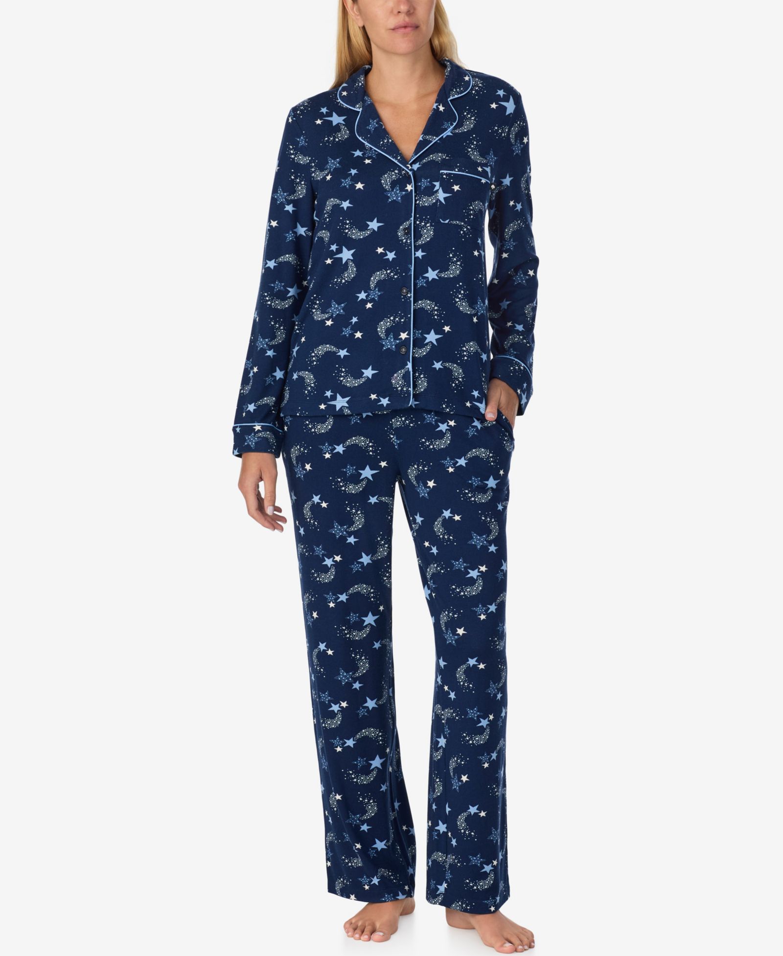 Kate Spade New York Women's 2-Piece Sleepwear Long-Sleeve Top and Pajama Pants Set