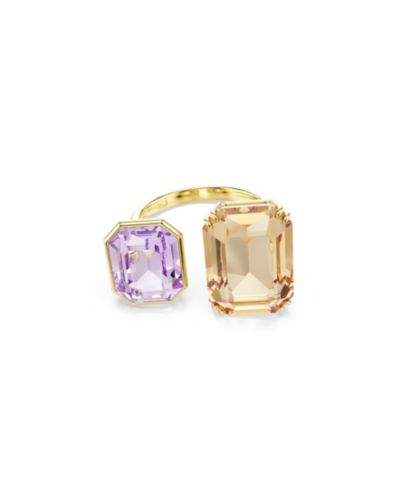 Swarovski Gold-Tone Plated Multicolored Millenia Open Ring