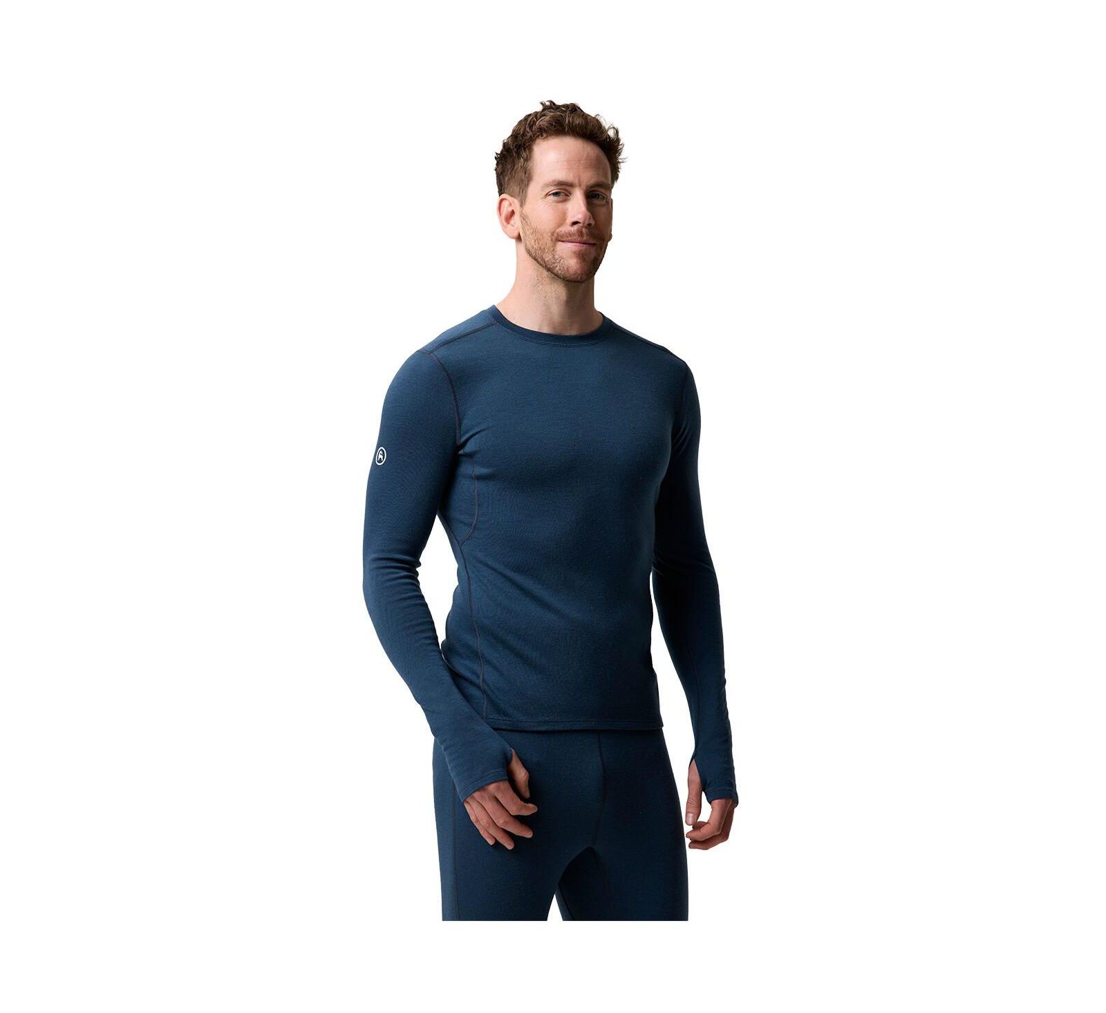 Backcountry Men's Cedars RWS Merino Mid-Wt Baselayer Crew Top Midweight Long Underwear Tops