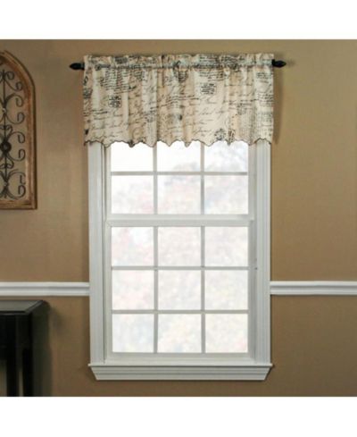Классическая занавеска для окон Ellis Curtain Script Print Room Darkening 48" x 15"