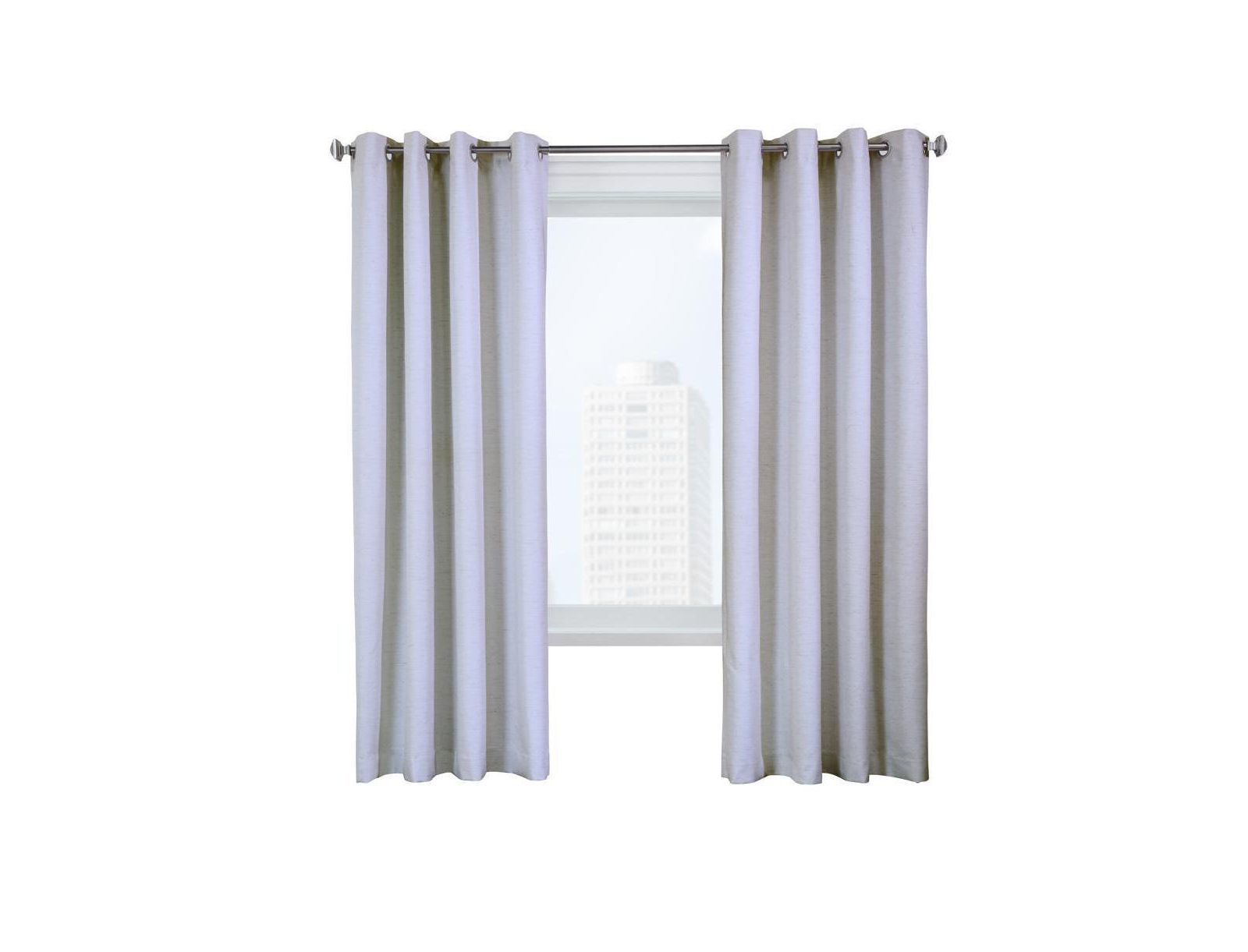 Парные шторы Thermaplus Ventura Blackout с люверсами, белые 78" x 84"