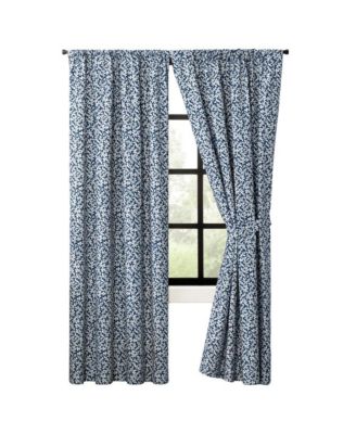Комплект штор Ellis Curtain Sea Tumble Window Treatment, 100% хлопок, темно-синий