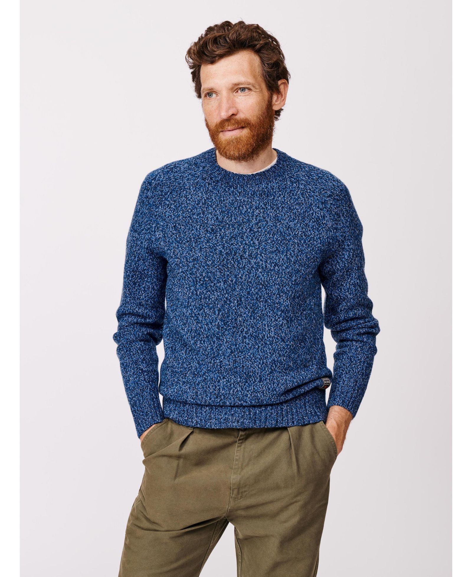 Aubin Men's Riply Twist Crew Neck Sweater
