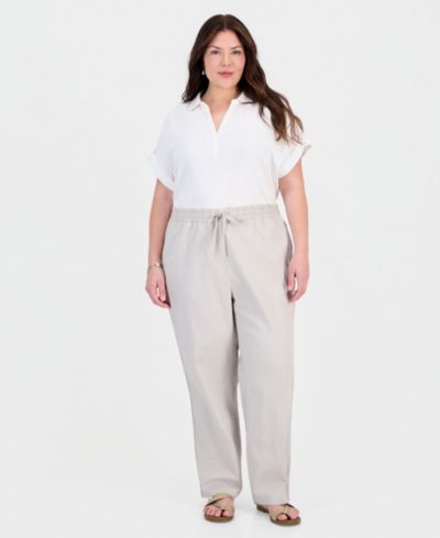 Прямые брюки Style & Co Plus Size с эффектом облегания